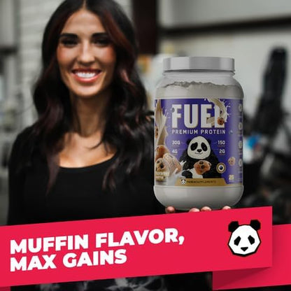 Underground Bio Labs Panda Fuel Premium Protein Whey,Hydrolyzed Collagen,Casein,Probiotics, Enzymes, Keto Friendly,Time Release, 25 Servings (2.5 Pound, Blueberry Muffin)