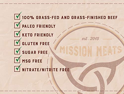 Mission Meats Kids Beef Sticks, 100% Grass Fed, Healthy Snacks for Kids, Zero Sugar, 9g Protein per Serving, Gluten & Nut Free, Individually Wrapped, Mini 0.5oz (72ct Bag)