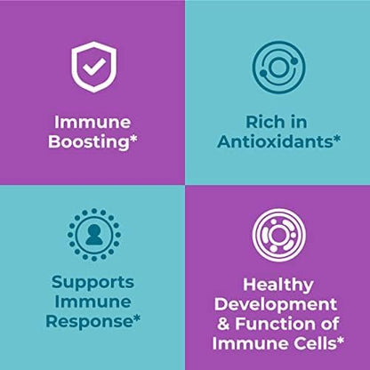 Hyland's Organic Elderberry Plus Gummies, Organic Black Elderberry with ZINC and Vitamin C, Immune Support Supplement for Adults, 60 Vegan Gummies (30 Days)