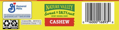 Nature Valley Sweet and Salty Nut Granola Bars, Cashew, 6 Bars, 7.2 oz
