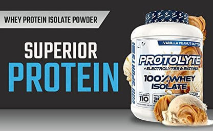 VMI Sports | ProtoLyte Whey Isolate Protein Powder | Low Calorie Whey for Weight Loss and Muscle Gain | Digestive Enzymes | Non-GMO (4.6 lb, Vanilla Peanut Butter)