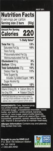Kind,Bar Protein Breakfast Peanut Butter Banana Dark Chocolate,10.58 Ounce,6 Count (Pack of 2)
