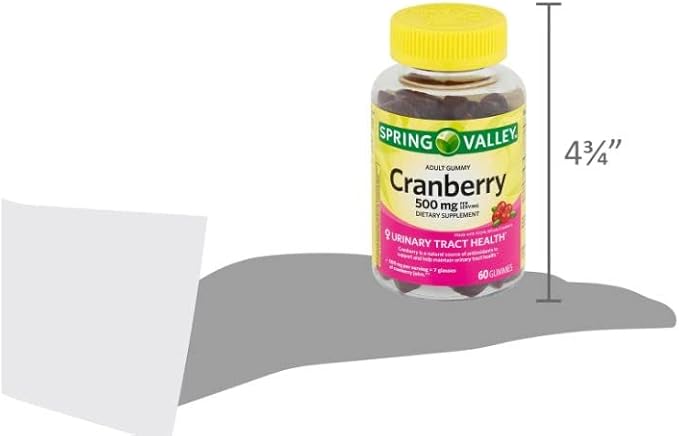 Adventure Home Spring Valley Adult Gummy Cranberry Dietary Supplement, 500 mg, 60 Count+Better Guide Vitamins Supplements