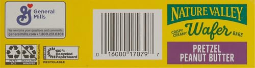 Nature Valley Wafer Bars, Pretzel Peanut Butter, 1.3 oz, 5 ct (Pack of 4)
