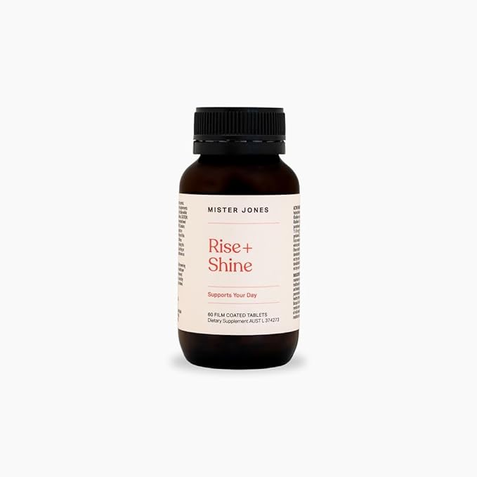 Mister Jones Rise & Shine – Morning Wellness Supplement for Women – B Vitamins & Herbal Extracts for Daily Energy Metabolism and Focus – Gentle, Low-Caffeine Formula