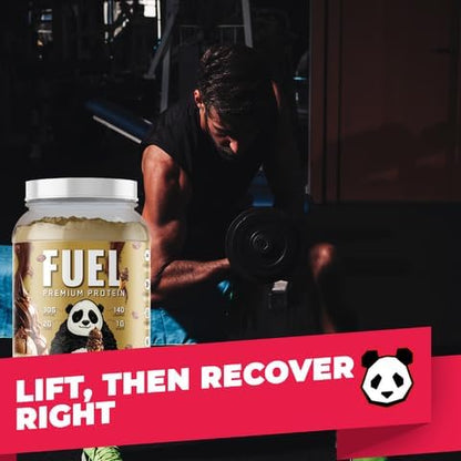 Underground Bio Labs Panda Fuel Premium Protein Whey,Hydrolyzed Collagen,Casein,Probiotics, Enzymes, Keto Friendly,Time Release, 25 Servings (2.5 Pound, Chocolate Ice Cream)