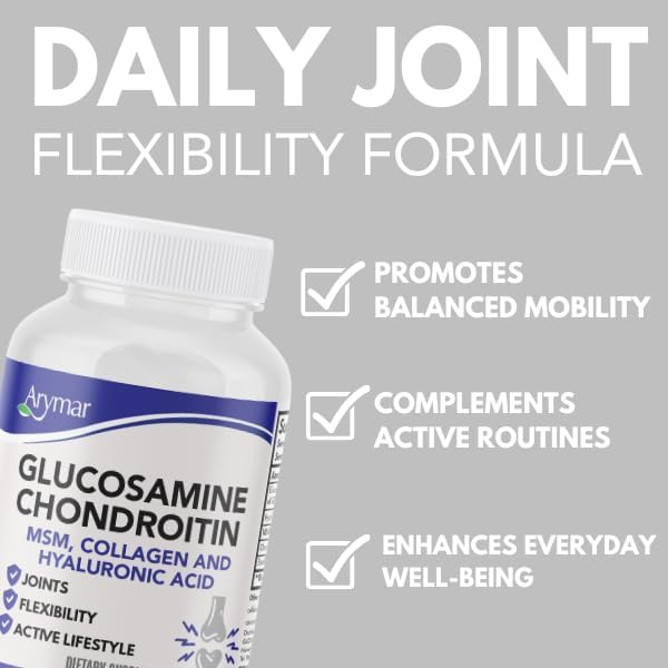 Arymar Glucosamine, Chondroitin, MSM, Collagen & Hyaluronic Acid Supplement 60 Tablets