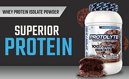VMI Sports | ProtoLyte Whey Isolate Protein Powder | Low Calorie Whey for Weight Loss and Muscle Gain | Digestive Enzymes | Non-GMO (1.6 lb, Chocolate Fudge Cookie)
