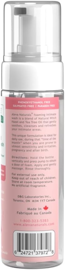 Foaming Feminine Wash |For Intimate Areas |Self-Foaming Pump |pH Balanced |Cleanses and Refreshes |Made with Natural and Organic Ingredients |Dermatologist & Gynecologist Tested |(6.7 fl.oz / 200ml)