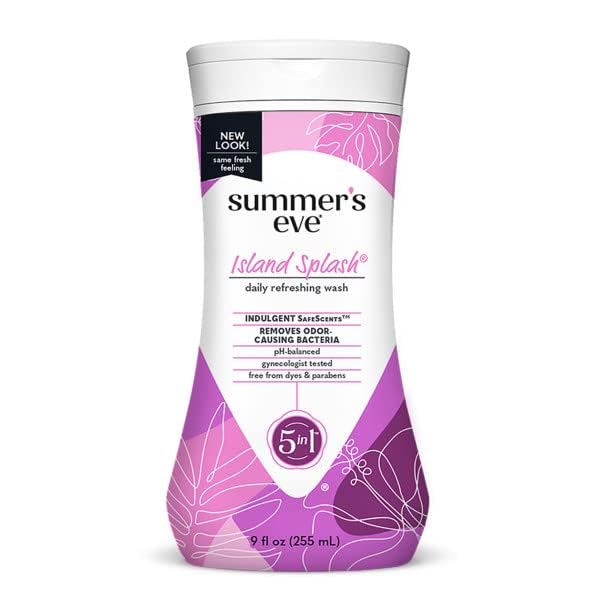 Summer's Eve Island Splash Refreshing Daily Feminine Wash, Removes Odor, pH balanced, 9 fl oz. (Pack of 10)
