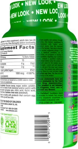 Vitafusion Vitamin B12 Gummy Vitamins for Energy Metabolism Support,Raspberry Flavored,America’s Number 1 Gummy Vitamin Brand,70 Day Supply,140 Count (Pack of 2)