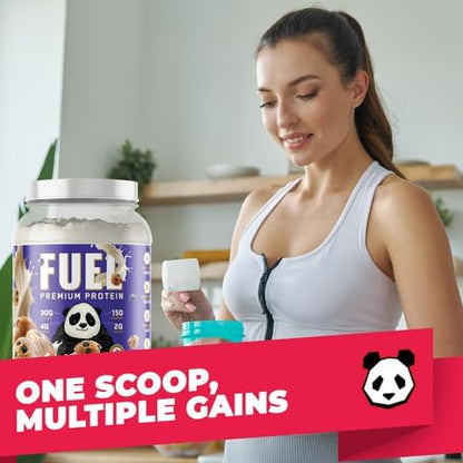 Underground Bio Labs Panda Fuel Premium Protein Whey,Hydrolyzed Collagen,Casein,Probiotics, Enzymes, Keto Friendly,Time Release, 25 Servings (2.5 Pound, Blueberry Muffin)