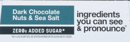 KIND ZERO Added Sugar Bars,Dark Chocolate Nuts and Sea Salt,Keto Friendly Snacks,Gluten Free,5g Protein,5 Count (Pack of 2)