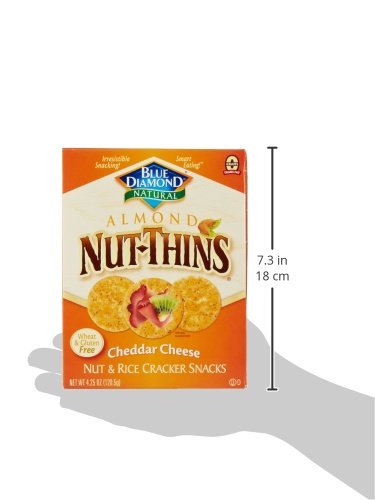 Blue Diamond Almonds Nut Thins, Cheddar Cheese, 4.25 Oz (Pack of 4)