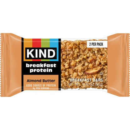 KIND Breakfast Protein Bars, Almond Butter, Healthy Snacks, Gluten Free, 8g Protein, 6 Count