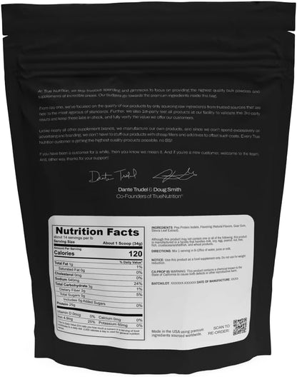 True Nutrition Grass Fed Beef Protein Isolate Powder - 29g Protein per Serving - Zero Carb, Fat Free, Dairy Free, Non-GMO - Paleo, Keto, Carnivore - French Vanilla - 2lb