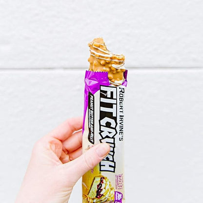 FITCRUNCH Snack Size Protein Bars, 6-Layer Baked Bar, 1g of Sugar, Gluten Free & Soft Cake Core (18 Bars, Peanut Butter and Jelly)