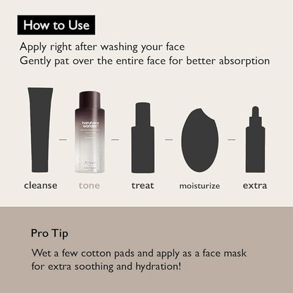 haruharu Wonder Black Rice Hyaluronic Toner for Sensitive Skin, Alcohol Free, Fragrance Free, Deep Hydration, Glass Skin, Korean Skincare, Vegan, Cruelty-Free, 5.1 fl.oz