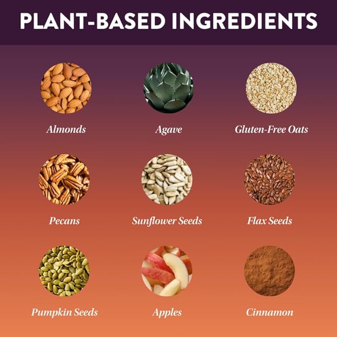 Protein Puck Vegan Plant based Protein Bar – Natural Healthy Snack Bars, 12 Count, 1.34oz Mini, Gluten Free, Dairy Free, No GMO, Kosher – Harvest Moon - Apple, Cinnamon, Pecan, Sport Nutrition