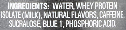 Protein2o 15g Whey Protein Isolate Hydration Drink Plus Energy & Focus,350mg Electrolytes,125mg Caffeine,Sugar Free,Blue Raspberry,16.9 oz Bottle,(Pack of 24)