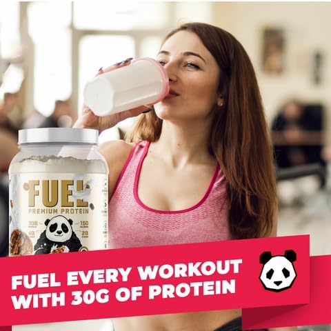 Underground Bio Labs Panda Fuel Premium Protein Whey,Hydrolyzed Collagen,Casein,Probiotics, Enzymes, Keto Friendly,Time Release, 25 Servings (2.5 Pound, Cookies & Cream)