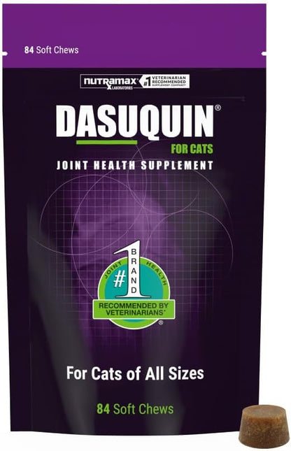 Nutramax Dasuquin Joint Health Supplement for Cats - With Glucosamine, Chondroitin, ASU, Boswellia Serrata Extract, Green Tea Extract, and Omega-3, 84 Soft Chews