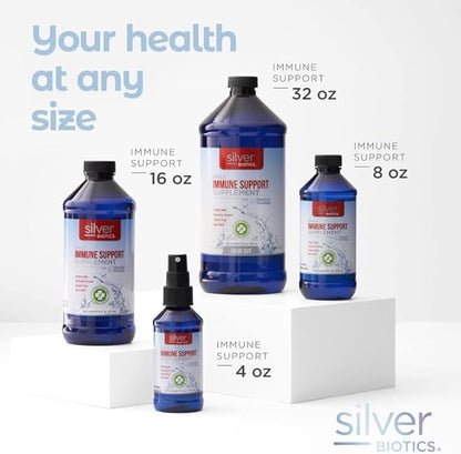 Silver Biotics Multivalent SilverSol Technology Ag₄O₄ 10 PPM Immune Support | Bio-Hacking Immune Building Natural Support | 16 Fl Oz