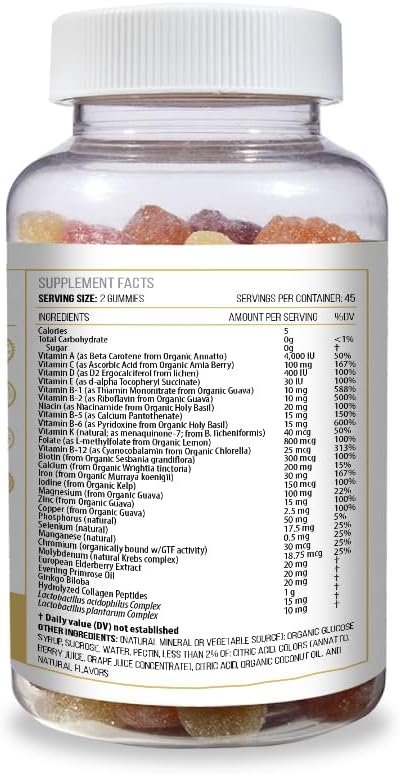 ACTIF Women Age 60+ Gummies with 25+ Advanced Factors, CoQ10, and Probiotics - Non GMO, Made in USA, 90 Count