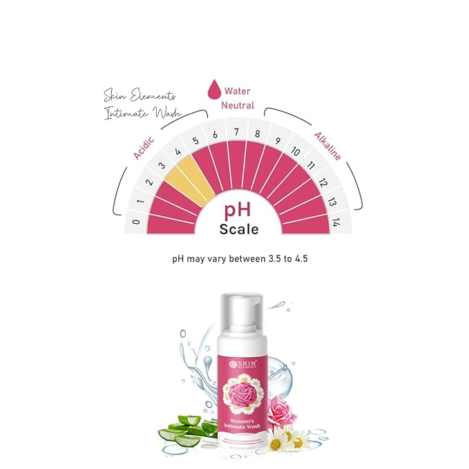 Skin Elements Intimate wash for Women 120 ml | with Rose Water, Chamomile, Calendula & Aloe Vera Extracts | Controls Bad Odor & Skin Discomforts | Restores the pH balance