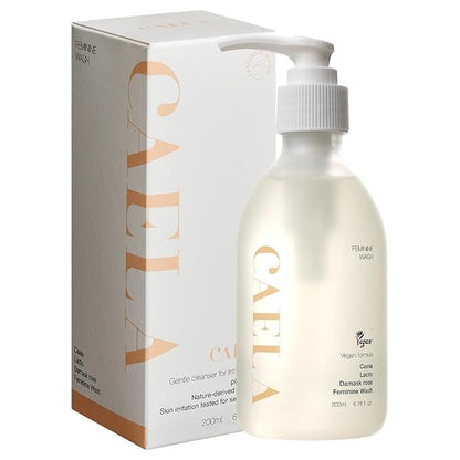 CAELA Feminine Wash Gel, pH-Balanced Formula with Triple Lactobacillus Ferment Complex, Vegan K-Beauty Intimate Care for Women, Sea Buckthorn & Damask Rose, Sulfate-Free, 6.76 Fl Oz