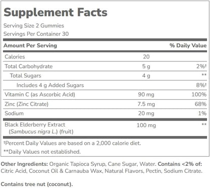 21st Century VitaJoy Sambucus Elderberry Gummies, Berry, 60 Count