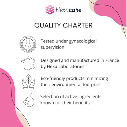 Hexacare Extra Gentle Feminine Wash – pH Balanced Intimate Cleanser for Sensitive Skin, Hydrating & Soothing, Helps with Dryness & Odor, Soap-Free, Made in France, 6.7 Fl Oz