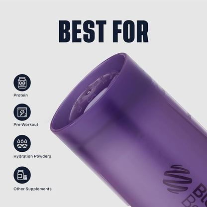 BlenderBottle Classic V2 Shaker Bottle Perfect for Protein Shakes and Pre Workout, 20oz, Full Color Purple