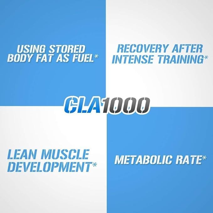 Conjugated Linoleic Acid CLA Pills - CLA 1000mg Diet Pills to Support Weight Loss Fat Burning Lean Muscle and Faster Metabolism - Stimulant-Free CLA 1000mg Safflower Based Fat Loss Support Pills - 180
