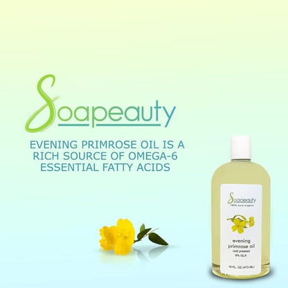 Soapeauty Evening Primrose Oil Cold-Pressed and Cold-Filtered Natural Oil. Evening Primrose Oil Contains high Level (9%) of The Essential Fatty Acid Gamma-Linolenic Acid (64 OZ)