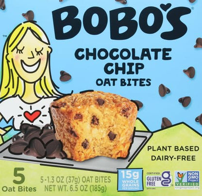 Bobo's Oat Bites Original with Chocolate Chips, 1.3 Oz, 5 Ct (Pack of 5)