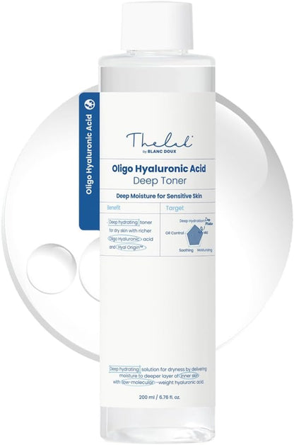 THE LAB by BLANC DOUX Oligo Hyaluronic Acid Hydrating Toner 200ml– Hydrating Toner for Sensitive Skin, pH Balance, Korean Skin Care, Alcohol-Free, Vegan Formula, 6.76 fl. oz