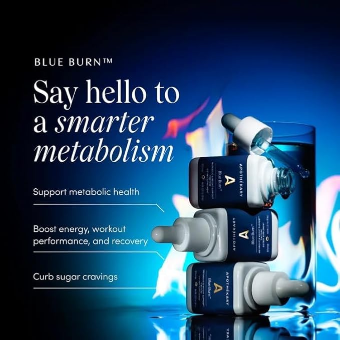 Apothékary Metabolic Duo Herbal Supplement Liquid Drops, Contains Blue Burn 30 Servings and Sugar Kick 30 Servings, Support Metabolism, Weight Support and Healthy Blood Sugar, 60 Servings
