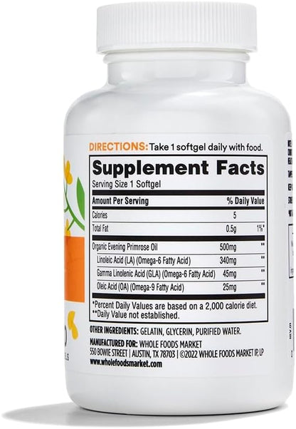 365 by Whole Foods Market, Evening Primrose Oil 500 mg, 120 Count