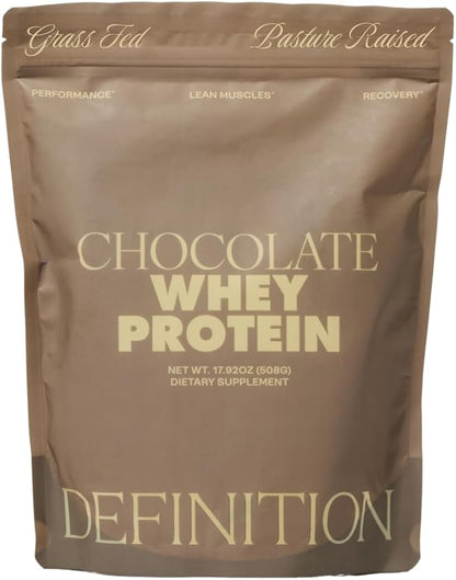 Whey Protein Isolate for Women, 20g Protein, 0g Sugar, 90 Calories, Stevia-Free, Grass-Fed & Pasture Raised, Chocolate 1 lb