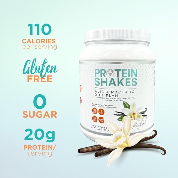 Vanilla Meal Replacement Shake 25 Servings, 20g Protein, Vegan, Dairy-Free, Complete Nutrition, Supports Weight Management & Lean Muscle