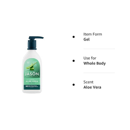 JASON Natural Body Wash & Shower Gel, Soothing Aloe Vera, 30 Oz (Pack of 2)