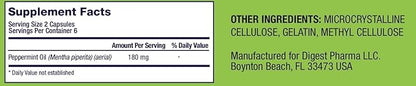 GutCalm - IBS Relief - Peppermint Oil Capsules - Bloating, Gas, Constipation and Digestive Comfort Supplement - 12/ct