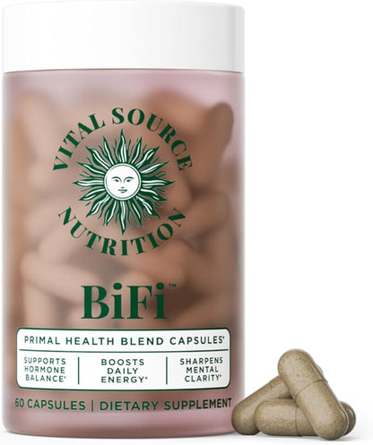 Vital Source Nutrition - BiFi Capsules - Beef Organ Primal Blend - Premium Ancestral Supplements for Women - Supports Hormone Health, Energy, & Stamina - Daily Vitality - No Artificial Ingredients