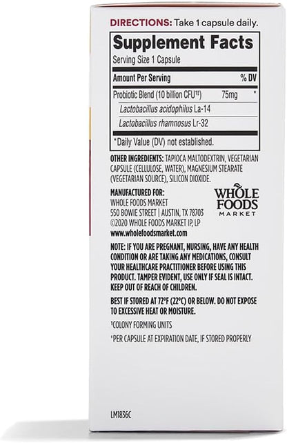 365 by Whole Foods Market, Probiotic Womens 10 Billion CFU, 30 Count (Pack of 2)