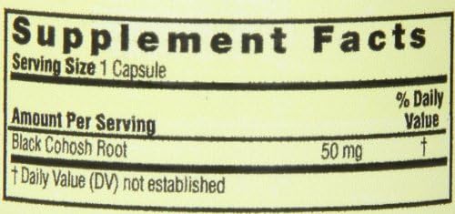 Nature's Answer Black Cohosh Root, 90-Count