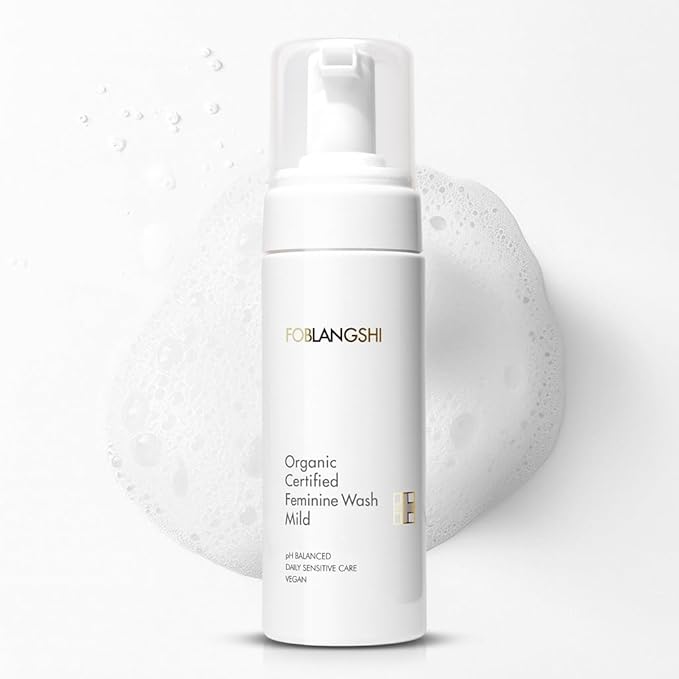100% Natural Ingredients, Premium Organic Feminine Wash, pH Balanced, Fragrance Free Intimate Cleanser, Gentle Daily Foam with Probiotics, Sensitive Skin, Reduce Odor, Vegan, Korea No.1