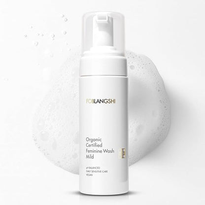 100% Natural Ingredients, Premium Organic Feminine Wash, pH Balanced, Fragrance Free Intimate Cleanser, Gentle Daily Foam with Probiotics, Sensitive Skin, Reduce Odor, Vegan, Korea No.1
