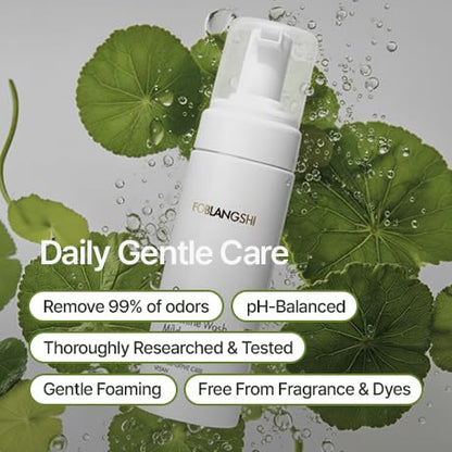 100% Natural Ingredients, Premium Organic Feminine Wash, pH Balanced, Fragrance Free Intimate Cleanser, Gentle Daily Foam with Probiotics, Sensitive Skin, Reduce Odor, Vegan, Korea No.1