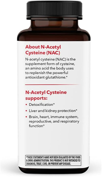 LifeSeasons N‑Acetyl Cysteine (NAC) 750 mg – Antioxidant & Detox Support Supplement – Glutathione Precursor, Immune & Respiratory Health, Liver & Cellular Protection – 60 Veg Capsules